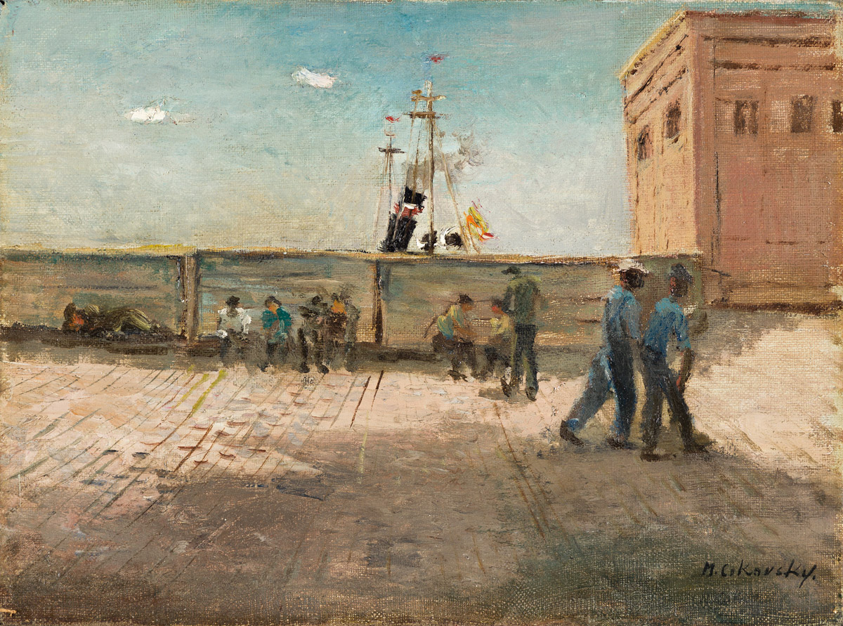 NICOLAI CIKOVSKY (1894-1984) On the Waterfront.